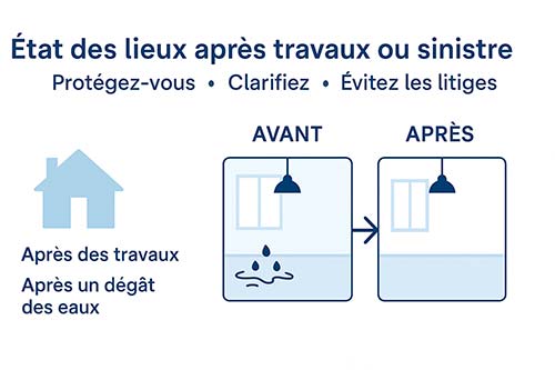 Faut il refaire un état des lieux après des travaux ou un dégât des eaux